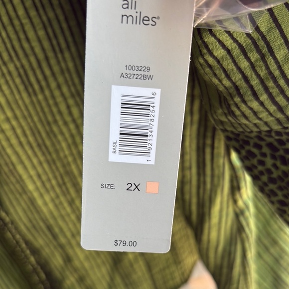 Ali Miles Green Casual Button Down Shirt - Picture 10 of 10